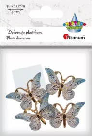 Titanum Dekoracje samoprzylepne motyle 38x23mm 4 szt.