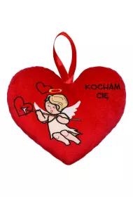 Poduszka serce z amorkiem 20cm (12495) Beppe