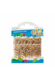 Craft with Fun Ta�ma dekoracyjna Gwiazda 463485 z�ota 2 m