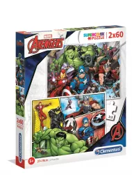 Puzzle 2 x 60 el. Supercolor. Avengers Clementoni