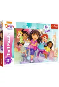 Puzzle maxi 24 el. Gotowe, do startu, start! Dora and Friends 14242 Trefl