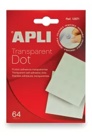 Apli K�ka mocuj�ce transparentne Dot usuwalne 64 szt.