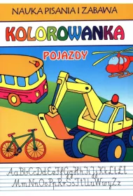 Nauka pisania i zabawa. Pojazdy. Kolorowanka