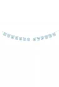 PartyDeco Baner Chrzest �wi�ty jasny niebieski 2m