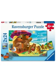 Puzzle dla dzieci 2x24 el. 2D Misie na wakacjach Ravensburger