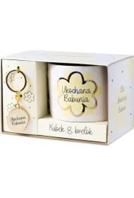 Be-Happy Gifts Zestaw Kubek+brelok dla Babci -Ukochana Babunia