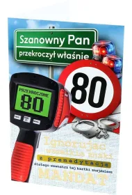 Yeku Karnet Urodziny 80