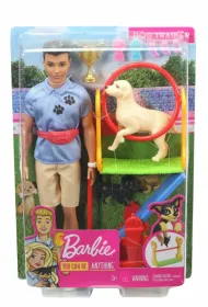 Barbie Lalka Ken Trener ps�w Mattel