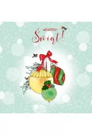 Clear Creations Karnet Swarovski kwadrat �wi�ta Bombki CL3511_PO