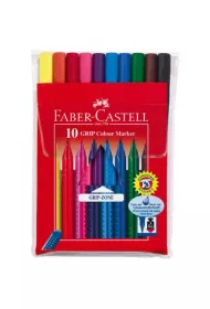 Faber-Castell Flamastry Grip w etui 10 szt.