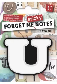 If Forget me sticky. Notes kart samoprzylepne litera U czarny