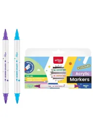 Easy Stationery Marker akrylowy podw�jny 6 kolor�w EASY
