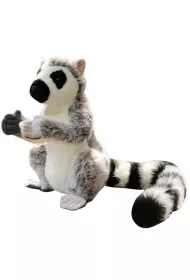 Lemur pluszowy 28cm szary LeanToys