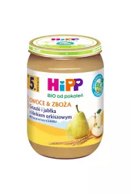 Hipp Owoce & Zboa Gruszki i jabka z kleikiem orkiszowym po 5. miesicu 190 g Bio