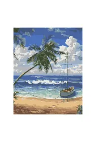 Brushme Malowanie po numerach - Rajska Wyspa 40x50cm