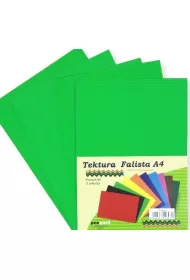 Penword Tektura A4 falista zielona 5 szt.