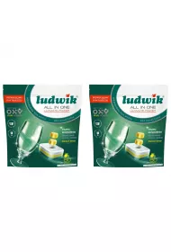 Ludwik All in one tabletki do zmywarek Lemon Zestaw 2 x 80 szt.