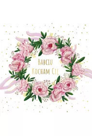 Karnet KW Wianuszek r�owy Babcia