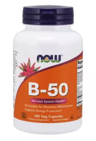 Now Foods Witamina B-50 Suplement diety 100 kaps.