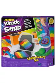 Kinetic Sand. Wytwrnia piasku. Zestaw kolorowego piasku z akcesoriami i zaskakujcymi efektami 6061654 Spin Master
