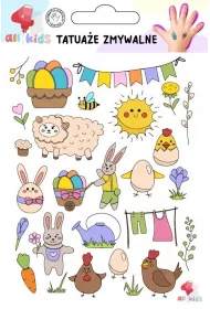 Tatua�e zmywalne dla dzieci Wielkanoc 2 All4Kids