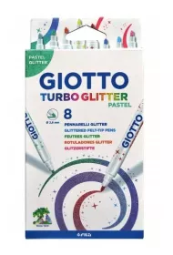 Giotto Flamastry Turbo Glitter brokatowo-pastelowe 8 szt.