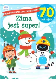 Koloruj i naklejaj z Kerfusiem. Zima jest super
