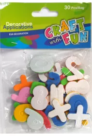 Craft with Fun Ozdoba dekoracyjna piankowa cyferki