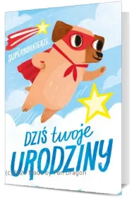 Pan Dragon Karnet Urodziny dzieci�ce - super pies K.B6-1822
