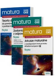 Pakiet Matura 2026. Fizyka. Zakres rozszerzony: Teoria do matury. Vademecum, Zadania maturalne z odpowiedziami. Repetytorium, Arkusze maturalne z rozwi�zaniami krok po kroku