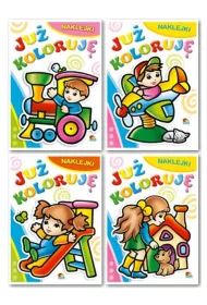 (054) Ju� koloruj� z naklejkami MIX