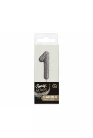 Godan �wieczka na tort cyfra 1 brokatowa 11.5x3.5cm