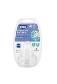 Chicco Physio Smoczek antykolkowy na butelk przepyw szybki 4 m+ 2 szt.