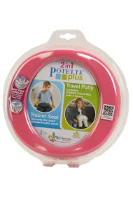Potette Plus 2w1 Potette: Nocnik dla dziecka i nak�adka na toalet�, r�owo-bia�y