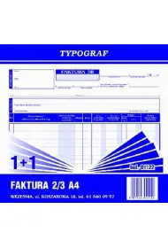 Druki samokopiuj�ce faktura vat 2/3 A4 80 kartek