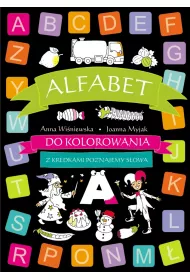 Alfabet do kolorowania z kredkami. Poznajemy s�owa