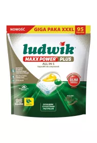 Ludwik MAXX POWER PLUS ALL IN 1 kapsuki do zmywarek Lemon 95 szt.
