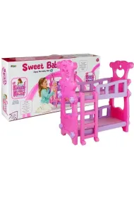 ��eczko pi�trowe dla lalek r�owe LeanToys