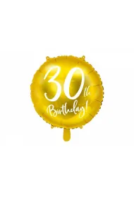 PartyDeco Balon foliowy 30th Birthday z�oty 45cm