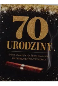 Art Nuvo Karnet 70 urodziny m�skie, brokat (13x20,5cm) CMB-104