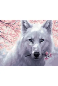 Twoje Hobby Malowanie po numerach - Wilk z kwiatem 40x50cm
