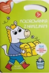 Kolorowana z naklejkami. Na wsi z koniekiem