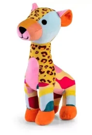 PLUSZAK LEOPARD 27CM KOLOROWY STOJACY Daffi