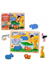 Mellisa&Doug Drewniane puzzle Zwierz�ta Safari Spin Master