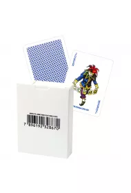 Copag 4 Corner Jumbo, karty do gry w biaym pudeku, niebieskie