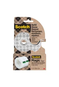 3M Dyspenser ta�my Scotch ze stali nierdzewnej + 2x ta�ma Magic 19mmx13,9m srebrny