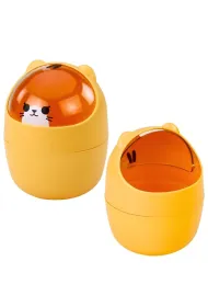 LeanToys Mini kosz na biurko Mi� pomara�czowy 1L 16cm