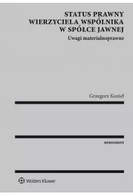 eBook Status prawny wierzyciela wsplnika w spce jawnej. Uwagi materialnoprawne pdf epub