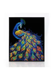 Diamond Dotz Haft diamentowy - Adults Flocked Neon Peacock 35.5x45.7cm