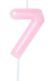�wieczka na tort - cyferka Candy 7 r�owa 6cm